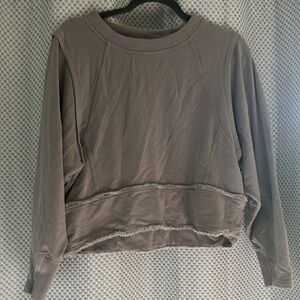 Free People Gray Boxy Track Pants and sweatshirt combo.  Size  xs.